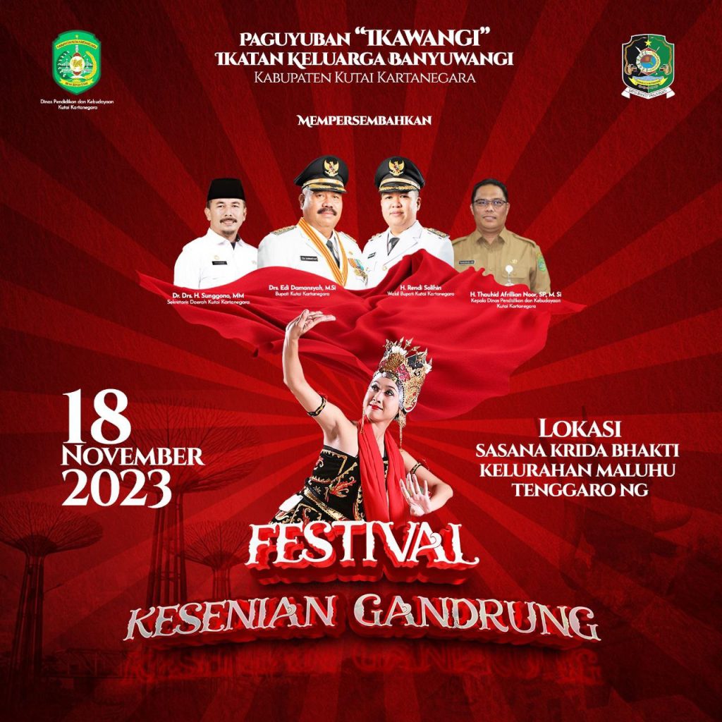 Pemkab Kukar Bersama Paguyuban Ikawangi Gelar Festival Kesenian Gandrung