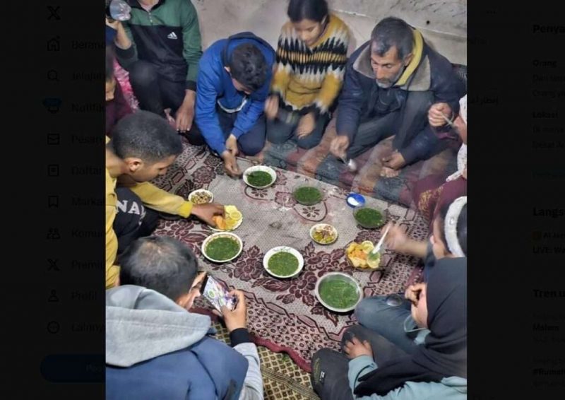 Penderitaan Warga Gaza: Berbuka Puasa dengan Rumput Akibat Kelaparan