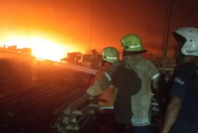 Gudang Kayu Ponpes An-Nur Sragendok Sragen Hangus Terbakar