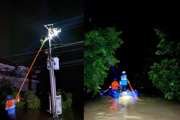 PLN Bergerak Cepat Atasi Gangguan Listrik di Sidrap dan Soppeng Akibat Banjir