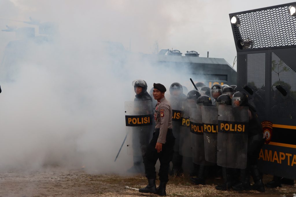 Kapolres PPU Pantau Langsung Latihan Sispamkota Hari Ketiga Jelang Pilkada 2024