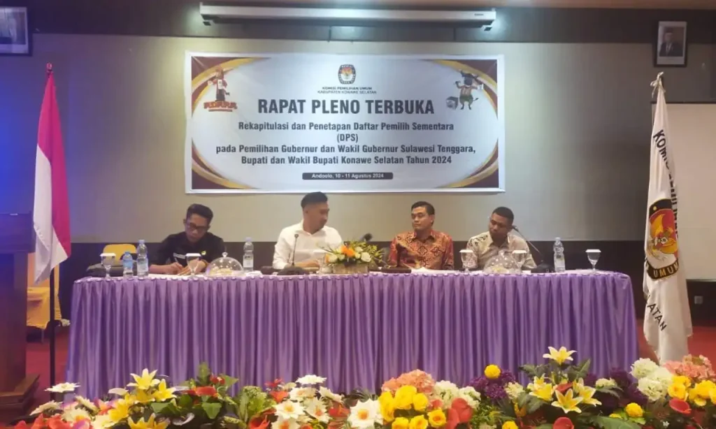 KPU Umumkan DPS Pilkada Konawe Selatan dengan Total 223.233 Pemilih