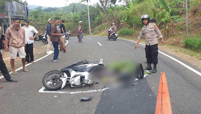 Tragis, Pemotor Tewas Setelah Tergilas Truk di Nyalindung Sukabumi