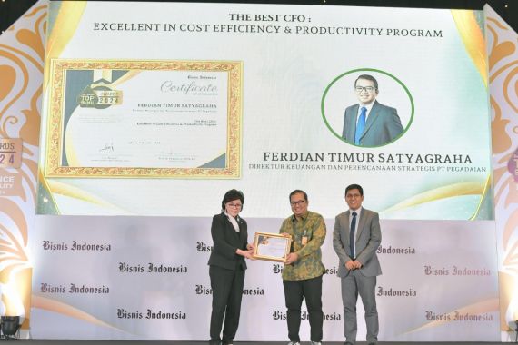 Hebat, Pegadaian Raih 2 Penghargaan di Bisnis Indonesia Top BUMN Awards 2024″