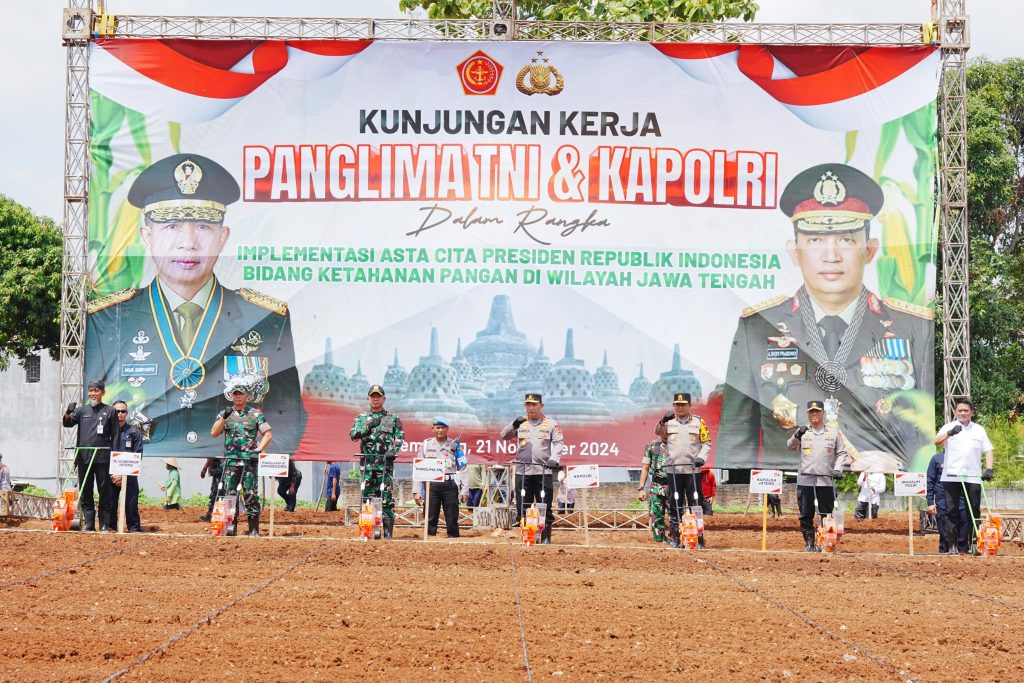 Kapolri-Panglima TNI Tinjau Kesiapan Program Ketahanan Pangan di Jawa Tengah