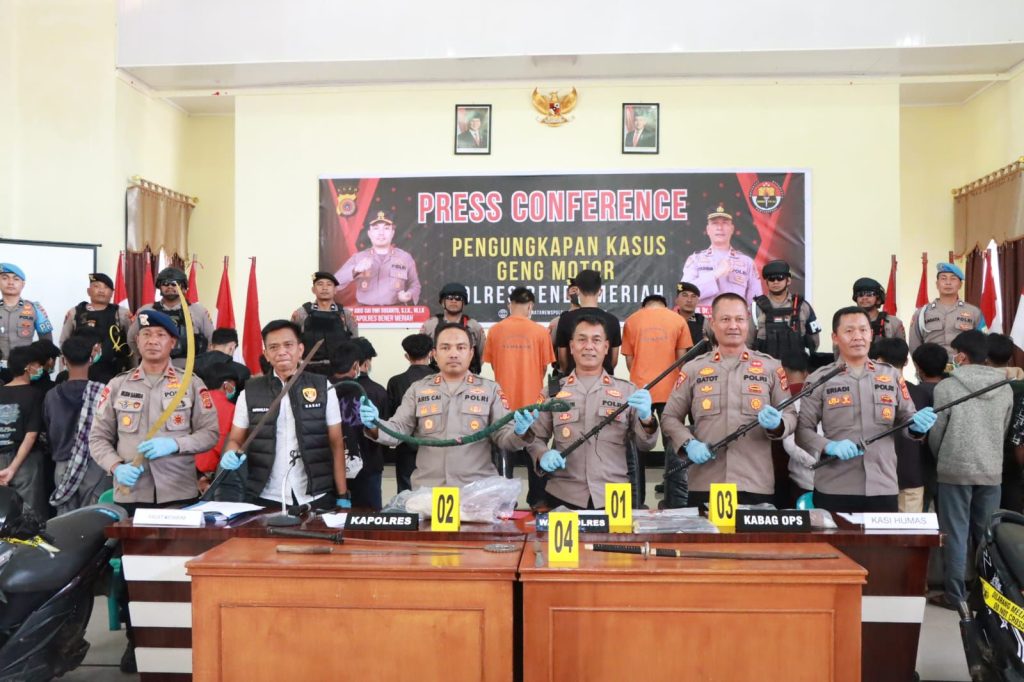 Polisi Amankan Anggota Geng Motor di Bener Meriah