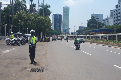 Lalin Lancar, Polisi Siaga Demo Ojol