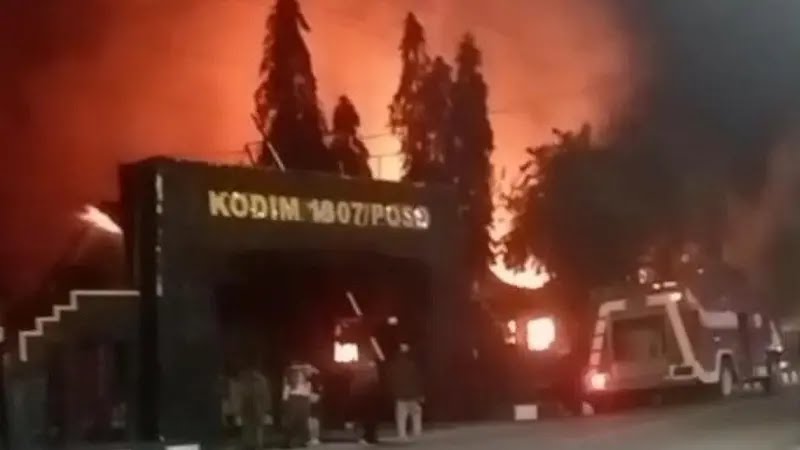 Markas Kodim 1307/Poso Terbakar, TNI AD Selidiki Penyebab