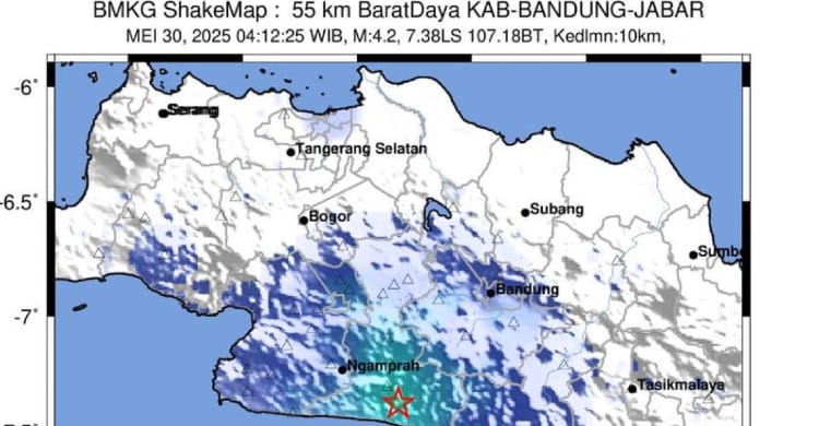 Gempa 4,2 Guncang Bandung