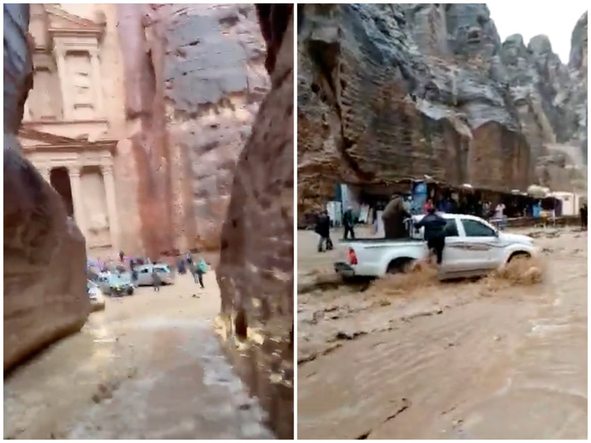 Arab Saudi–Yordania Dilanda Badai Debu dan Hujan