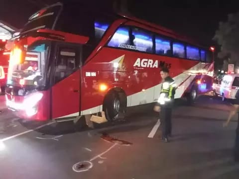 Penjual Kerupuk Tewas Terlindas Bus di Wonogiri