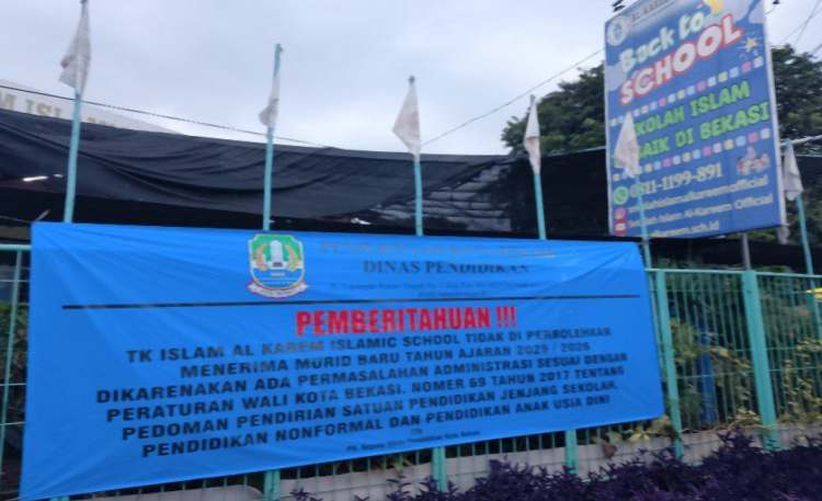 Disdik Bekasi Segel Sekolah Swasta Tak Terdaftar