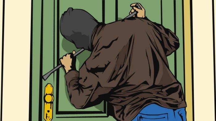 Maling Gasak Motor dan Emas saat Pemilik ke Rumah Sakit