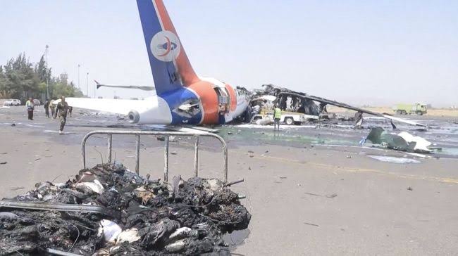 Bandara Yaman Dibom Israel, Pesawat Jemaah Haji Hancur