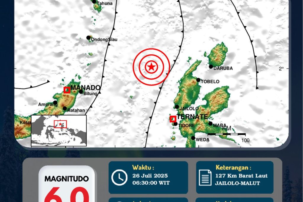 Gempa Maluku M5,8 Guncang Sejumlah Wilayah