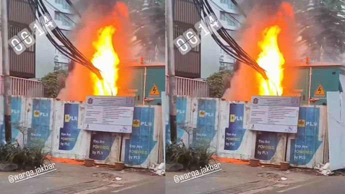 Genset PLN Terbakar, Lalin Pesanggrahan Macet