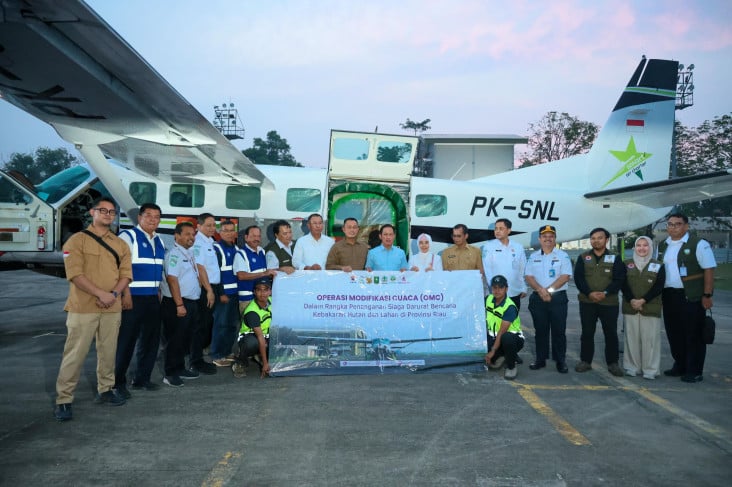 OMC Efektif Tekan Karhutla di Riau dan Sekitarnya