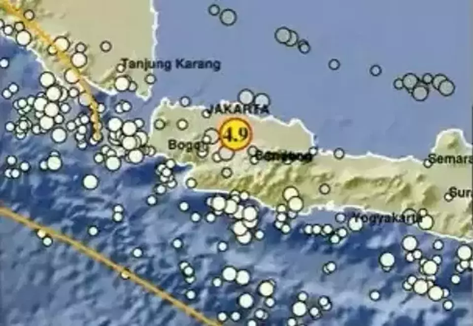 Gempa M 4,9 di Bekasi Disusul Enam Lindu Kecil