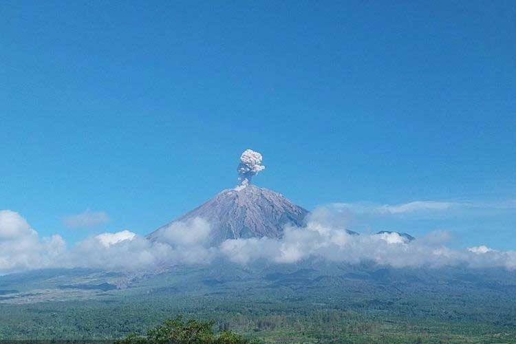 Tiga Letusan Gunung Semeru dalam 8 Jam, Warga Diminta Siaga