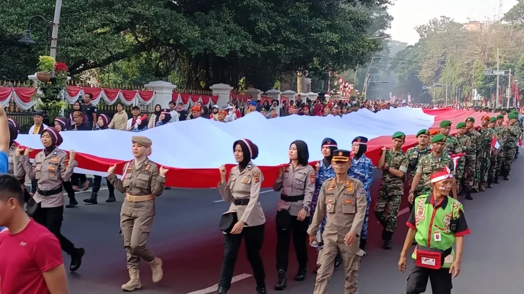 Kirab Merah Putih, Polisi Atur Lalu Lintas di Bogor