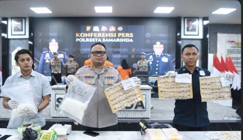 Polresta Samarinda Sita 2,7 Kg Sabu dari Tiga Kasus Besar