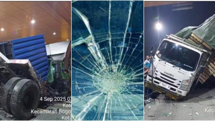 Truk Tabrak Gerbang Tol Ciawi 2, Diduga Rem Blong