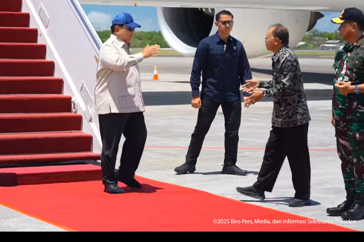 Dari Timur Tengah, Prabowo Langsung Tinjau Banjir Bali