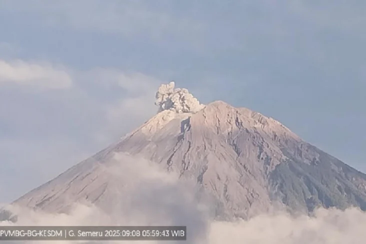 Gunung Semeru Erupsi 7 Kali, Masyarakat Diminta Jauhi Radius 5 Km