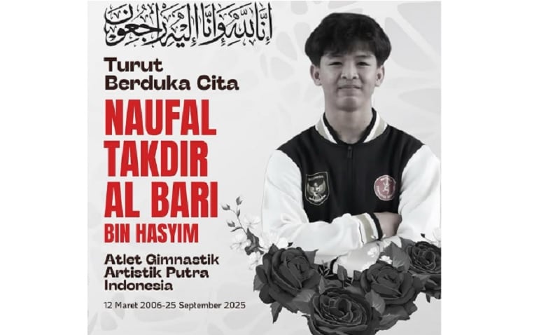 Atlet Gimnastik Muda Naufal Takdir Wafat di Rusia