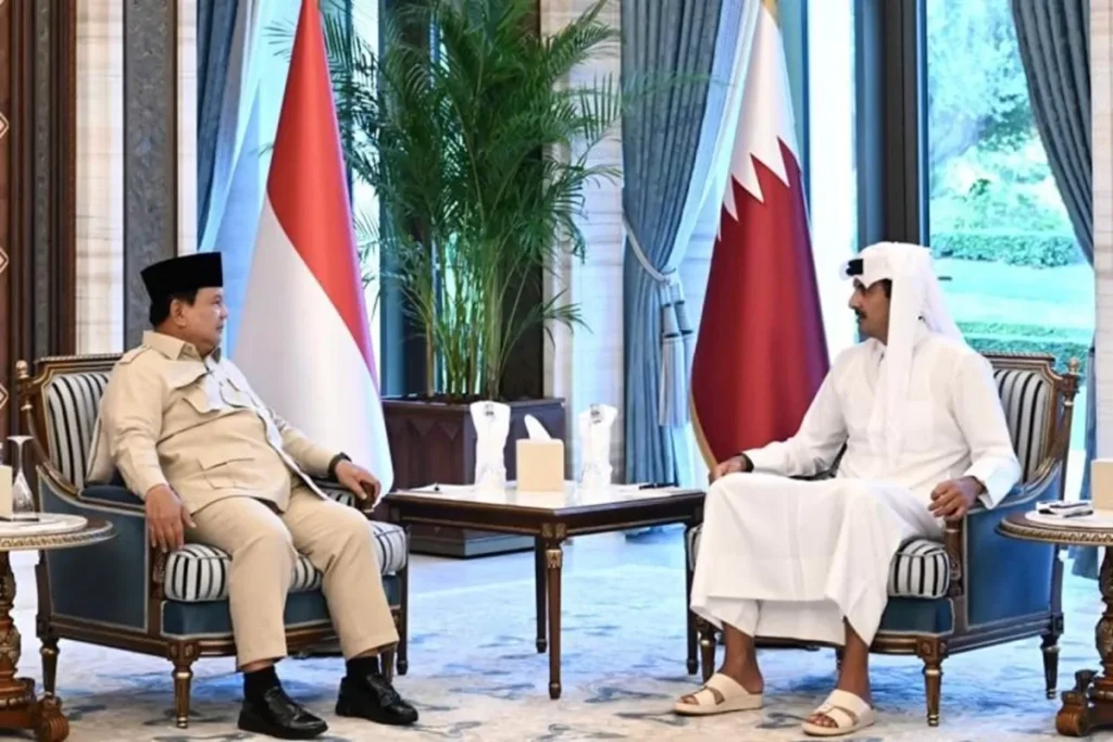 Prabowo Bertemu Emir Qatar di Doha, Tegaskan Dukungan Indonesia Pasca Serangan Israel
