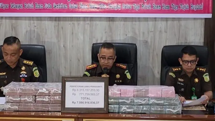 Kejari Deli Serdang Setor Rp7 Miliar Hasil Korupsi ke Kas Negara