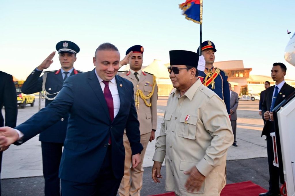 Presiden Prabowo Tiba di Mesir untuk Hadiri KTT Perdamaian Sharm El-Sheikh