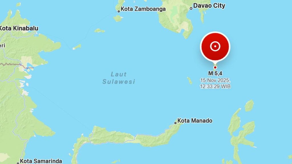 Gempa M 5,4 Guncang Melonguane, Tidak Berisiko Tsunami