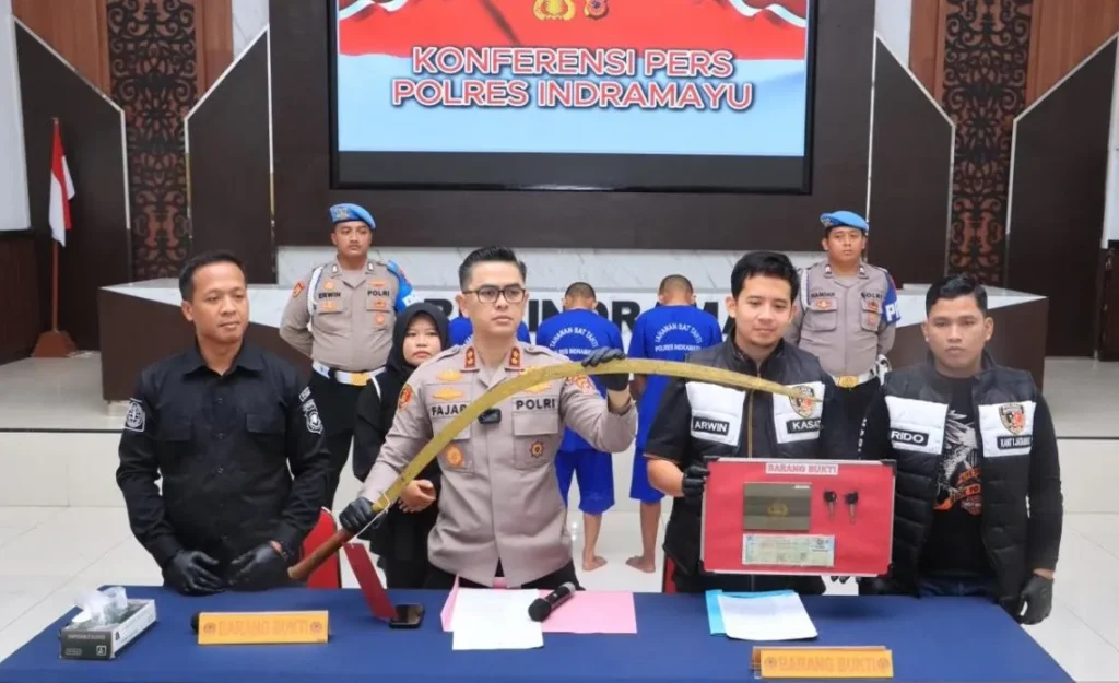 Komplotan Begal Bersenjata Celurit Ditangkap Polres Indramayu
