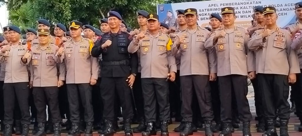 Misi Kemanusiaan, Brimob Kaltim Berangkat ke Aceh