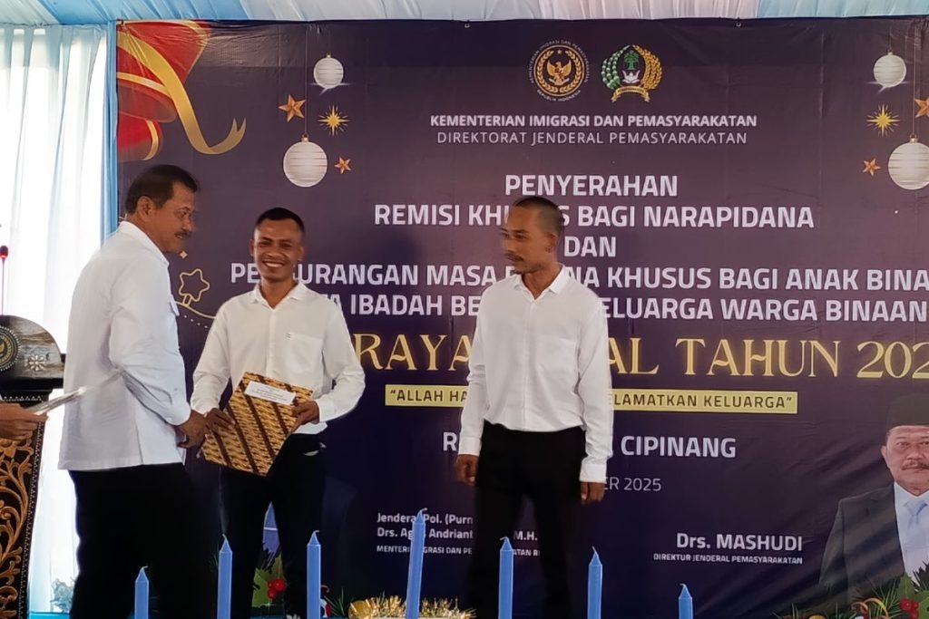 15.235 Warga Binaan se-Indonesia Terima Remisi Natal 2025