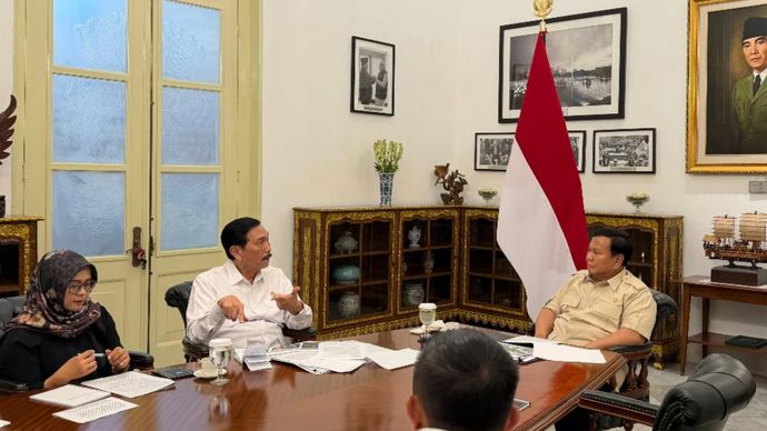 Bertemu Prabowo, Luhut Paparkan Kondisi Ekonomi Terkini