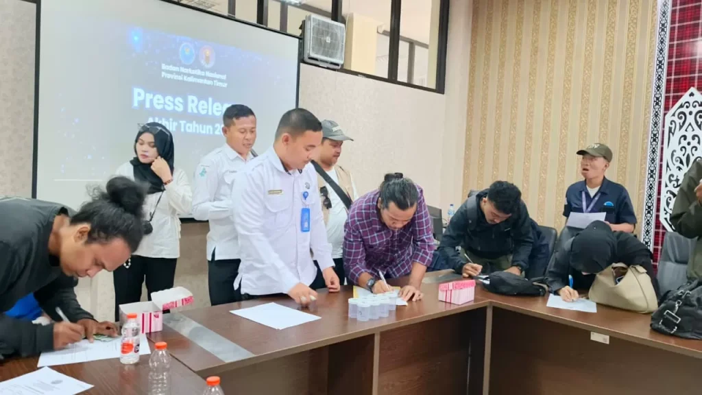 BNNP Kaltim Tes Urine Wartawan Samarinda, Semua Dinyatakan Negatif