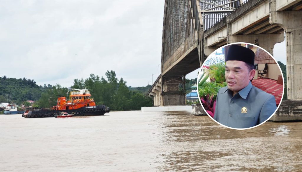 DPRD Kaltim Usut Tabrakan Tongkang di Jembatan Mahakam Ulu