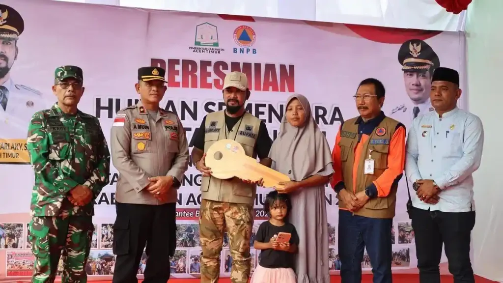 BNPB Bangun Ribuan Huntara untuk Korban Banjir Aceh Timur