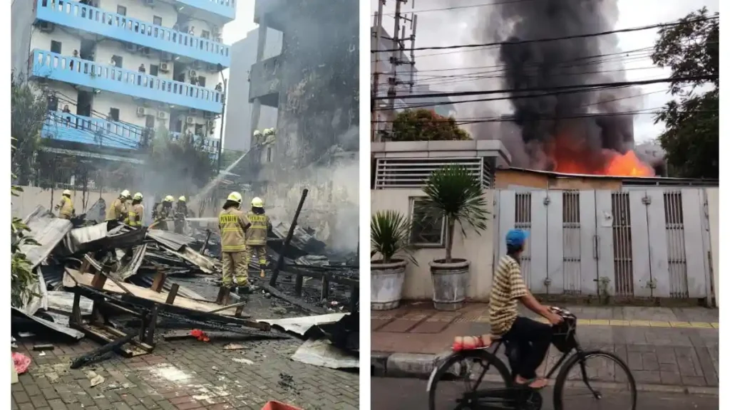 Korsleting Listrik Diduga Picu Kebakaran Bedeng Pekerja di Jakbar