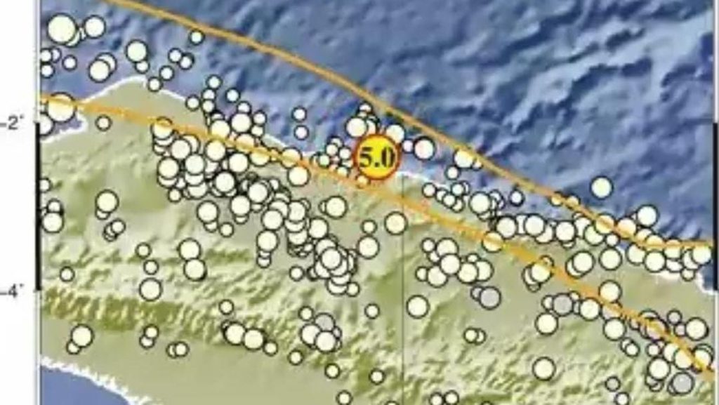 Gempa Magnitudo 5,0 Guncang Keerom Papua