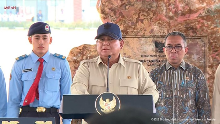 Prabowo Resmikan SMA Taruna Nusantara Malang, Tekankan Peran Pendidikan