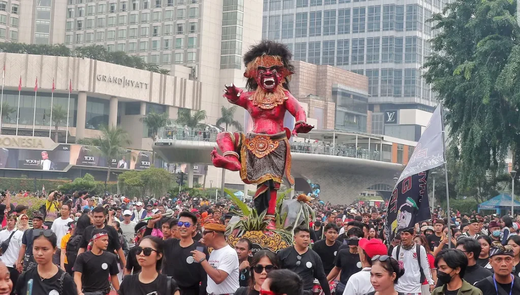 Pawai Ogoh-ogoh Meriahkan Perayaan Nyepi 2026 di Bundaran HI