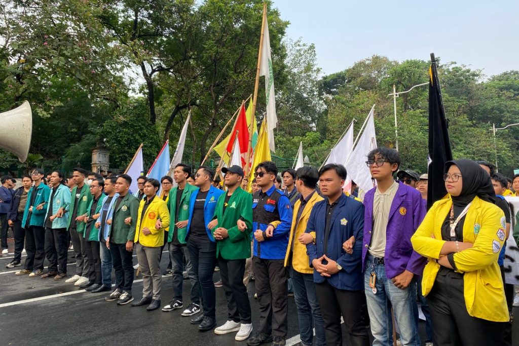 Demo Mahasiswa Digelar di Gambir, Polisi Siagakan Ratusan Personel
