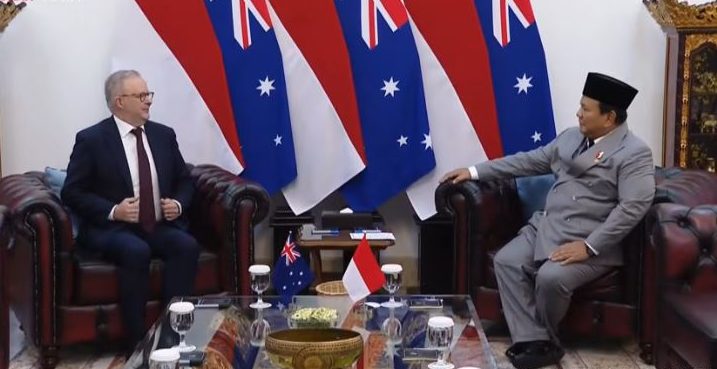 Prabowo Terima Kunjungan PM Australia Anthony Albanese di Istana Merdeka