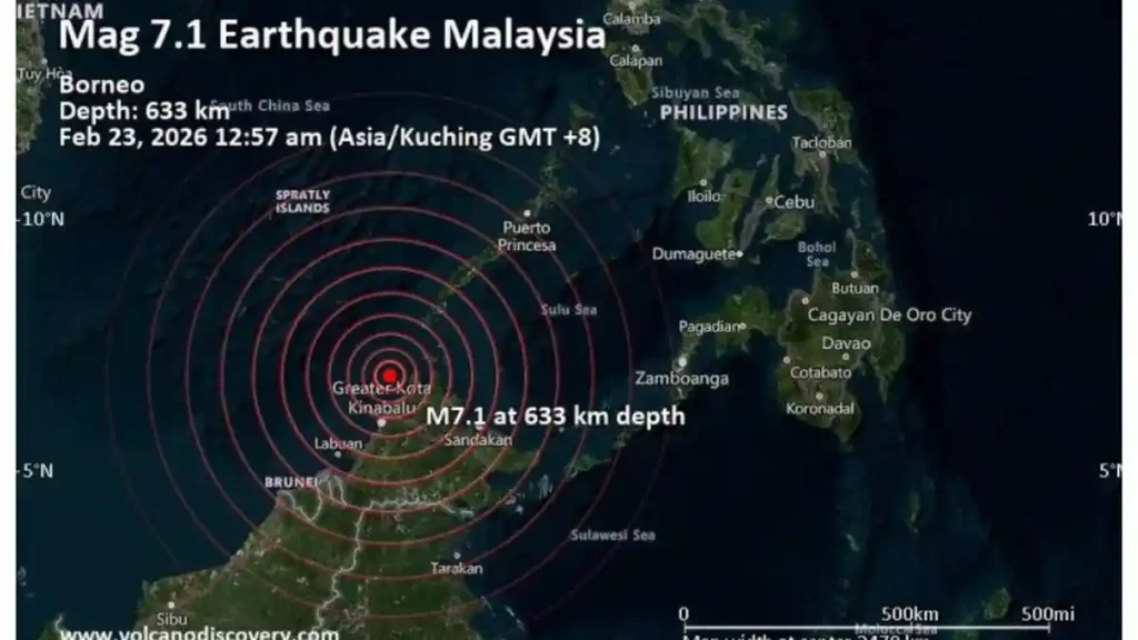 Gempa Magnitudo 7,1 Guncang Lepas Pantai Sabah