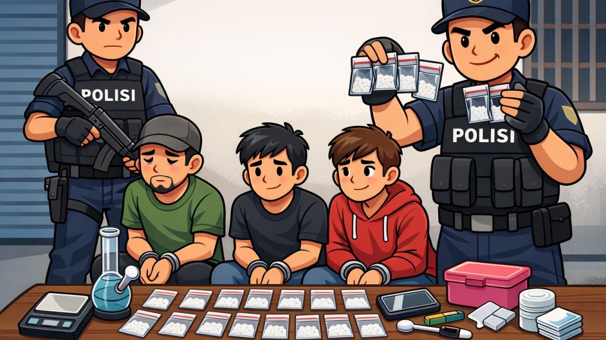 Tiga Pria Diamankan Polisi dalam Kasus Sabu di Bontang Selatan