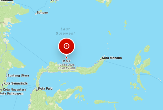 Gempa M 5,7 Guncang Buol, Tak Berpotensi Tsunami