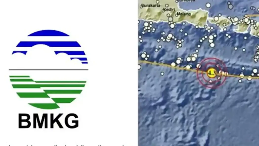 Gempa M 4,3 Guncang Kuta Selatan Bali, Kedalaman 5 Km